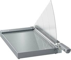 Leitz Precision Office Pro A4+ Hebelschneider aus Edelstahl und Glas in Anthrazit und Silber, bis 25 Blatt mit beleuchteter Schneidkante und Klingenschutz - Bild 1