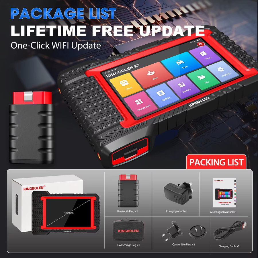 KINGBOLEN K7 ALLES System OBD-Scanner CRP919E BT mit Bluetooth für Deutsche Autodiagnose und ECU-Codierung in Schwarz - Bild 6