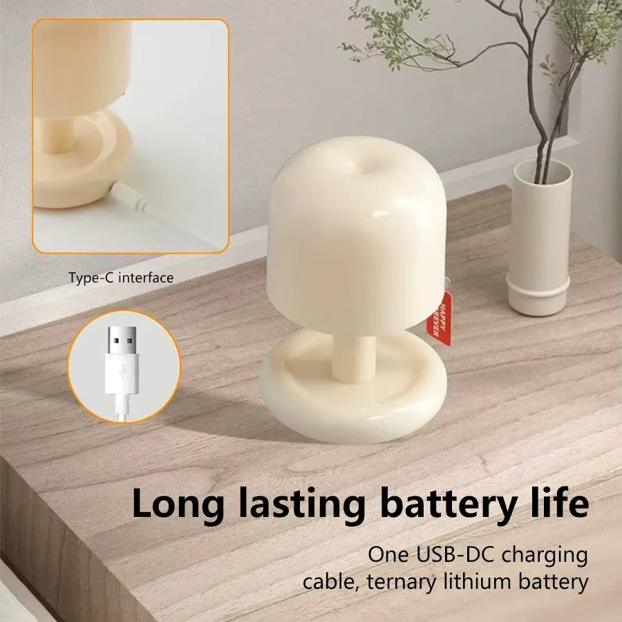 GGBEE Sonnenuntergang LED Nachtlicht mit Touch-Funktion, wiederaufladbare Tischlampe in Gelb und Weiß für Schlafzimmer und Wohnzimmer - Bild 4