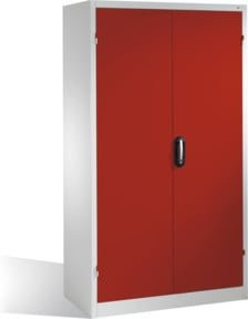C+P Magazinschrank mit 83 Sichtlagerkästen und 3 Schubladen, Front Rubinrot, Korpus Lichtgrau, H: 195,0 cm, B: 110,0 cm, T: 53,5 cm - Bild 1