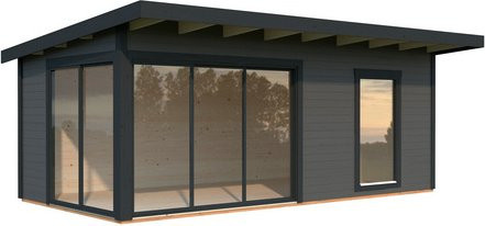 Gartenhaus PALMAKO Andrea aus Holz in Grau mit Pultdach und inklusive Fußboden, B/T/H: 639 x 402 x 264 cm - Bild 1