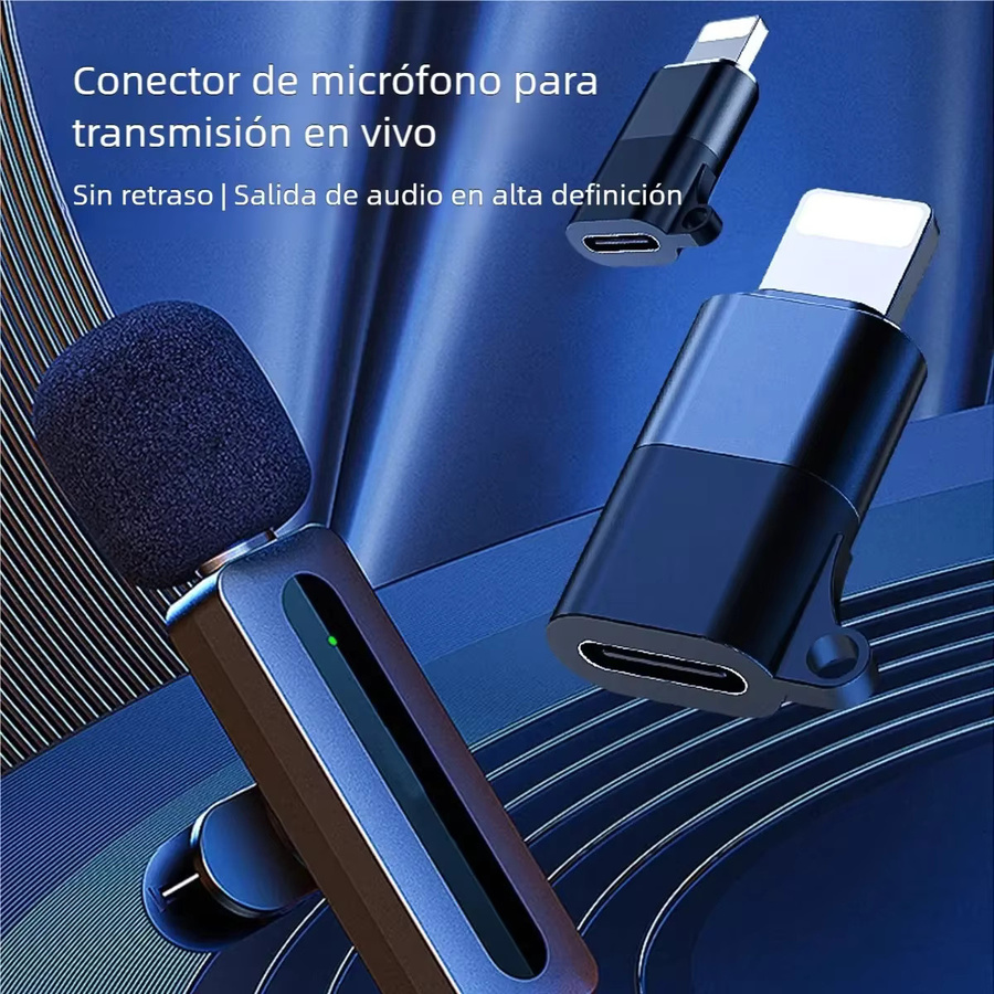 Huaxunyuan USB-C-OTG-Adapter 8-polig in Schwarz für Lavalier-Mikrofone, Laden und Musik – Plug & Play für Live-Streaming, Podcasting und Videoaufnahmen - Bild 4