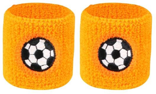 Kinder Sport Armband, Ball Stickerei, orange, 2 Stück - Bild 1