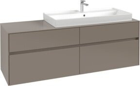 Villeroy & Boch Waschtischunterschrank Collaro in Soft Green, Wandmontage mit Türen und Schubladen, B/H/T: 160 x 54,8 x 50 cm - Bild 1