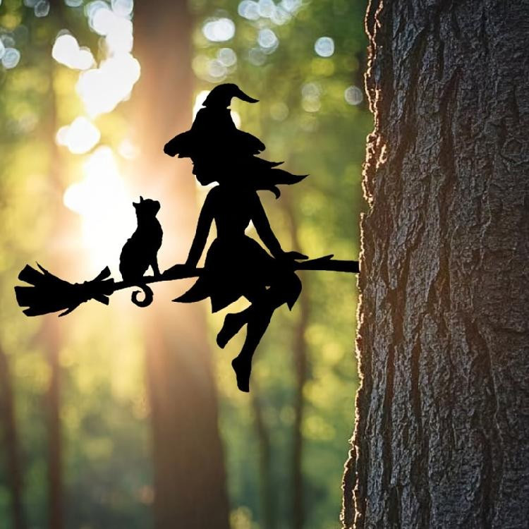 Unheimlicher Nekromant Metallanstecker aus Schmiedeeisen in Schwarz für Halloween Dekoration im Außenbereich - Bild 7