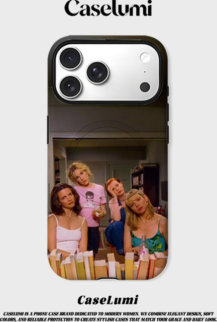 CaseLumi Matte Bumper Schutzhülle mit MagSafe für iPhone 17 16 15 14 13 Pro Max Girl Gang Design in Multicolour - Bild 1