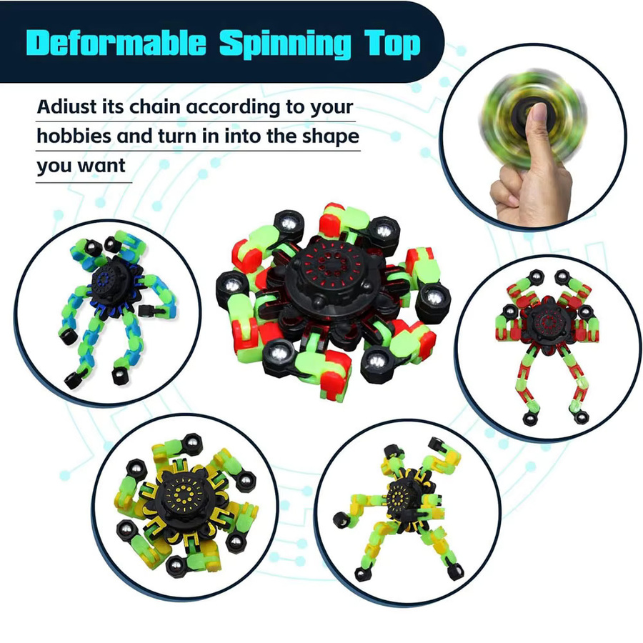 JK-ZMM Fidget Spinner Glow in The Dark, 4-teiliges Set, sensorisches Spielzeug - Bild 3