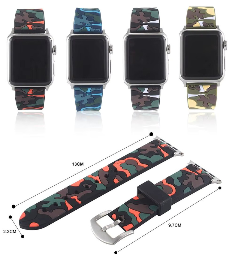Beiziye Uhrenarmband Silikon, Camouflage, Unisex - Bild 4