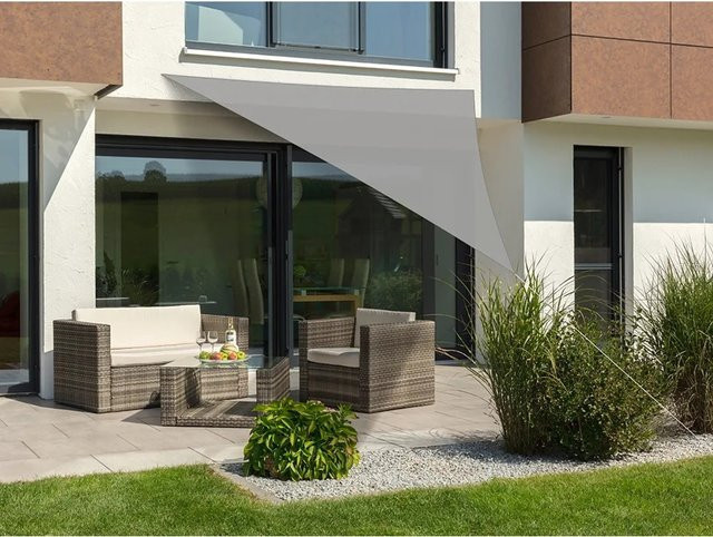 Schneider Sonnensegel Teneriffa aus HDPE-Gewebe Silbergrau B/B/B: 360 x 360 x 360 cm - Bild 1