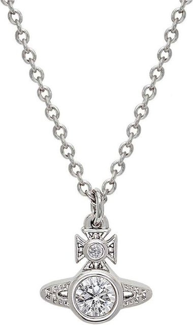 Vivienne Westwood Halskette, Messing, Silber, Kristall, Unisex - Bild 1