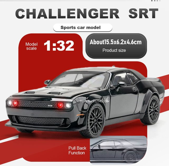 RMZ city Hellcat Automodell, 1:32 Maßstab, mit Licht und Sound, lila - Bild 1