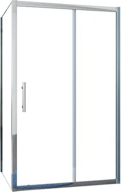 Duschparadies Duschkabine Eckeinstieg mit Schiebetür aus 8mm Nano Glas in Clear, B: 100 cm, T: 80 cm, H: 190 cm - Bild 1
