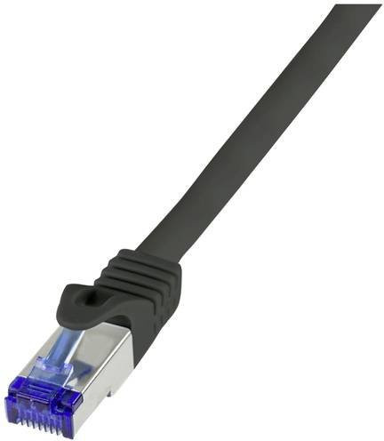 LogiLink C6A073S RJ45 CAT 6a S/FTP Ethernet LAN Kabel Schwarz, Länge: 5,00 m - Bild 1