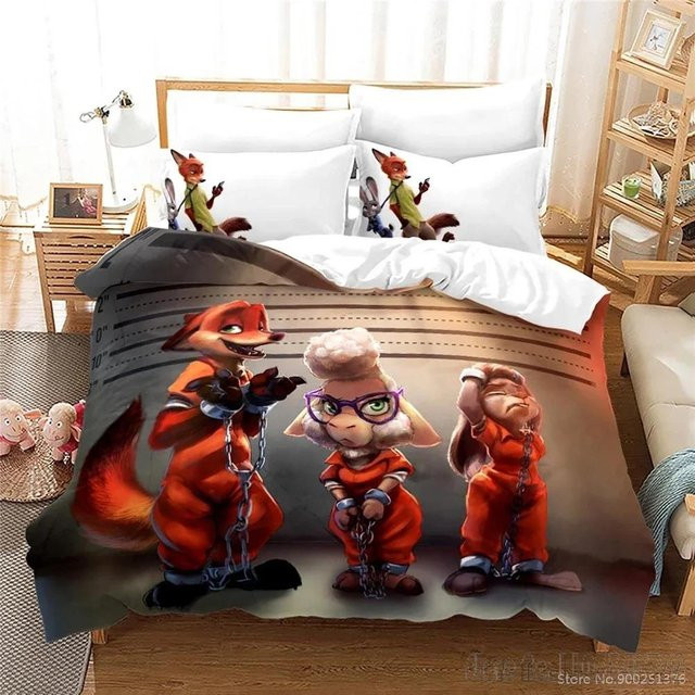 Bettwäscheset Zootopia Zootropolis mit Bettdeckenbezug und Kissenbezug für Kinder von Lodestar, Mehrfarbig, B/H: 260 x 229 cm - Bild 1