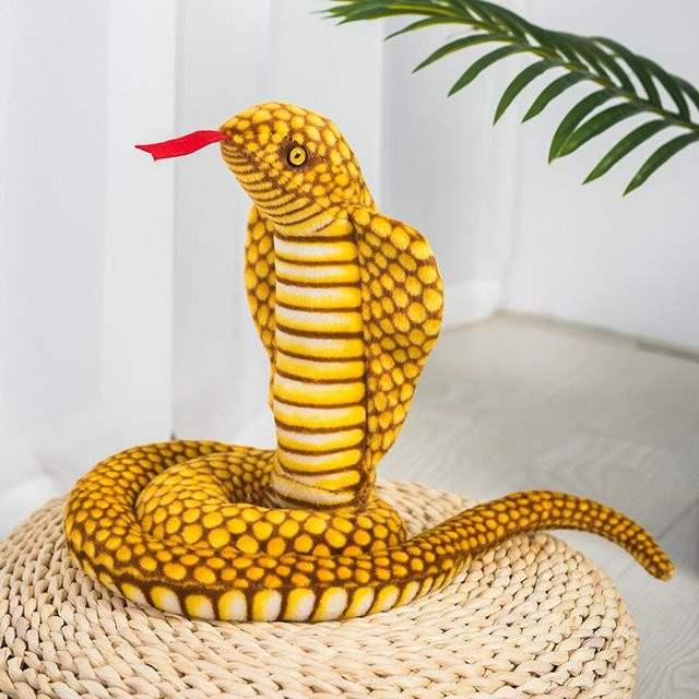 Yiran Health & Beauty Riesenschlangen Plüschtier, Goldener Python, Stofftier - Bild 1
