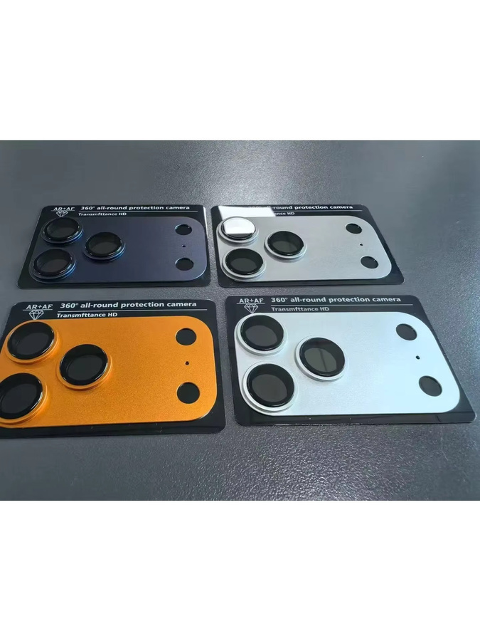 Kameraobjektivschutz für iPhone 17 Pro Max und iPhone 17 Pro aus Aluminiumlegierung und gehärtetem Glas in Schwarz - Bild 3