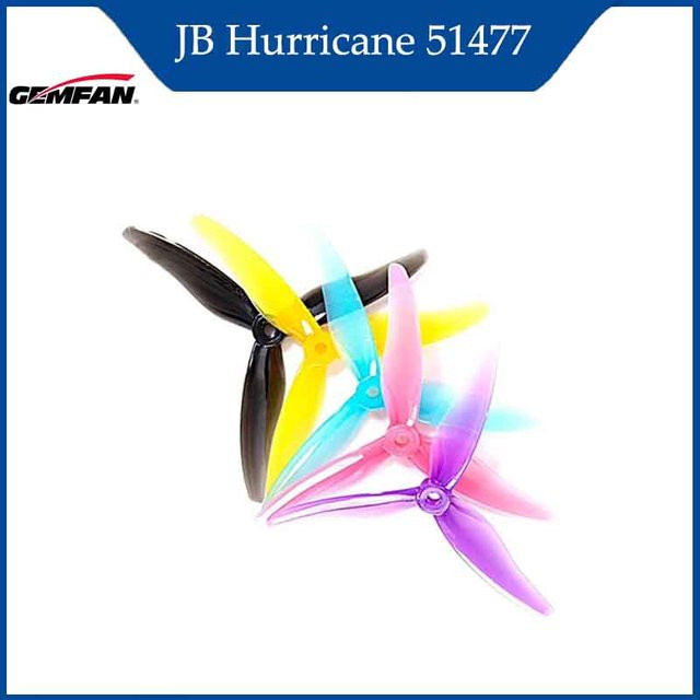 Gemfan JB Hurricane 51477 5-Zoll 3-Blatt-Propeller CW CCW, Lila, Kunststoff, Zubehör - Bild 1