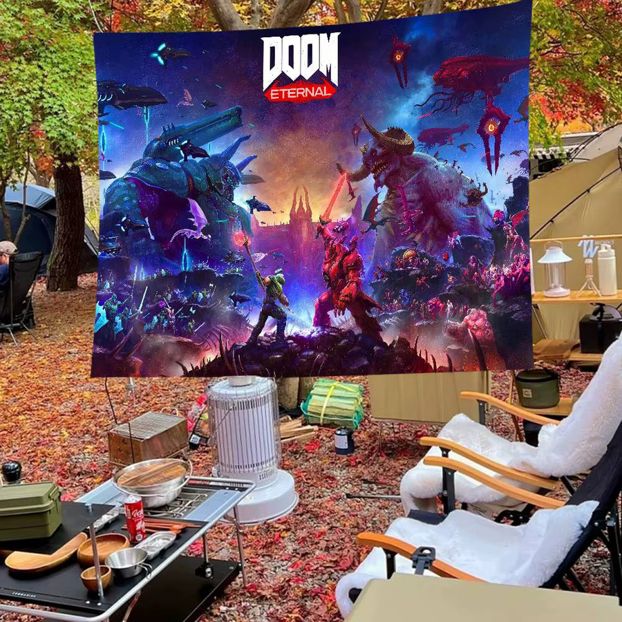 Mesuca Fotohintergrund Doom Eternal Motiv für Geburtstag und Party, Mehrfarbig, B/H: 70 x 70 cm - Bild 5