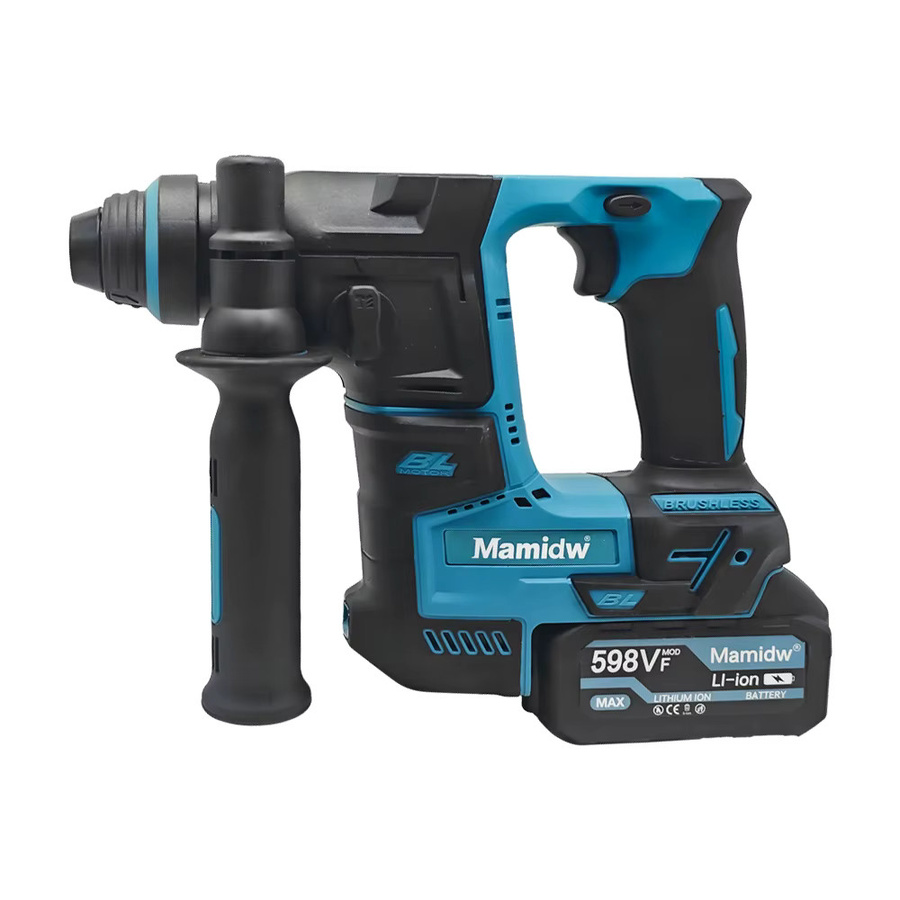Mamidw Bürstloser Akku-Bohrhammer in Schwarz für Makita 18V Akku mit 4800 BPM Schlagfrequenz und 1200 U/min Leerlaufdrehzahl - Bild 1