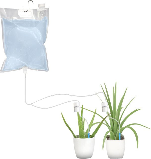 Igeteck Automatischer Pflanzenbewässerer für Topfblumen mit doppelter Bewässerung und langsamer Freisetzung, transparent, 6,5 l - Bild 1