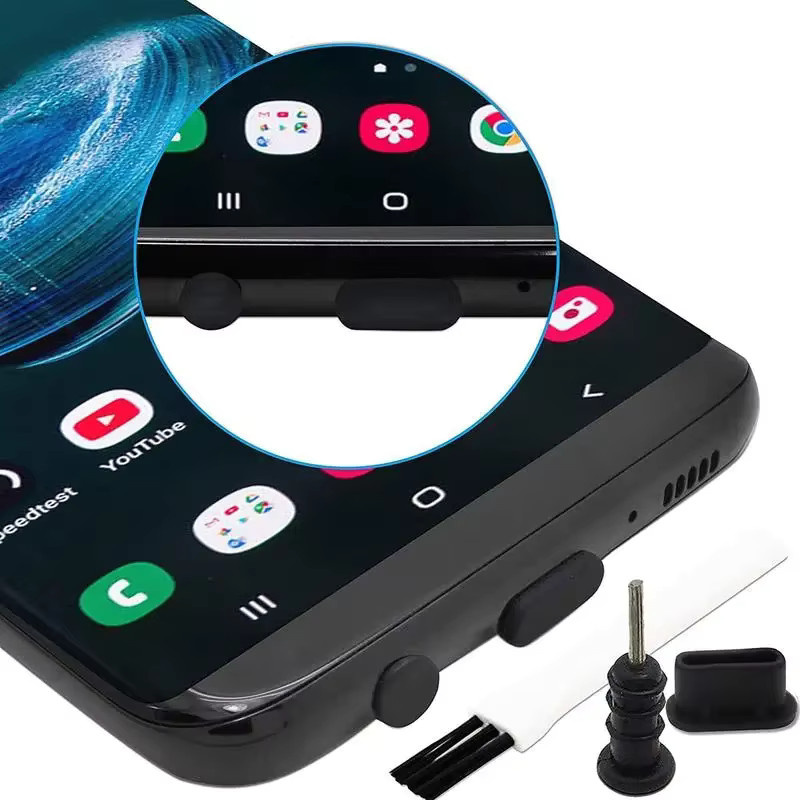 Schutzhülle für USB Typ-C und 3,5mm Kopfhöreranschluss in Schwarz - Bild 3