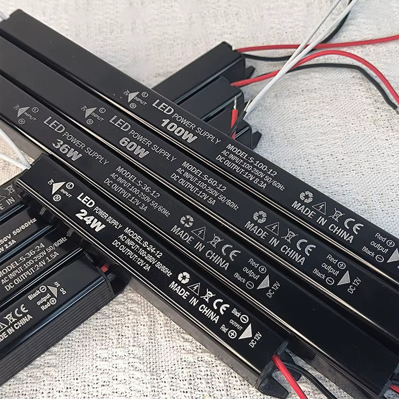 Manviv LED Netzteil Treiber für DC 12V 24V Stromversorgung, Schwarz - Bild 3