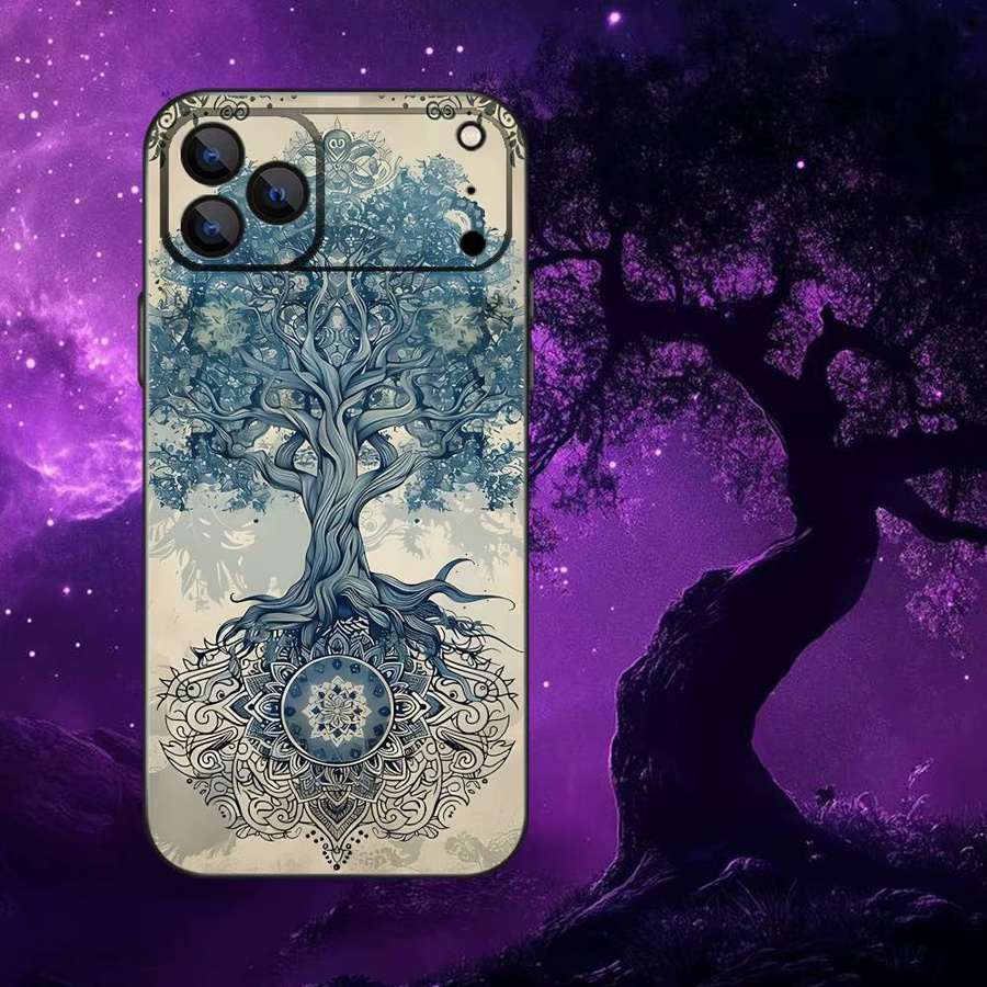 Yggdrasil Baum des Lebens Handyhülle in Schwarz für iPhone 12 bis iPhone 17 Modelle, Soft Case - Bild 2