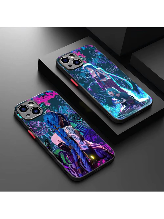 Graffiti Arcane Jinx Handyhülle für iPhone 11 12 13 14 Pro Max und weitere Modelle, transparent matt - Bild 2