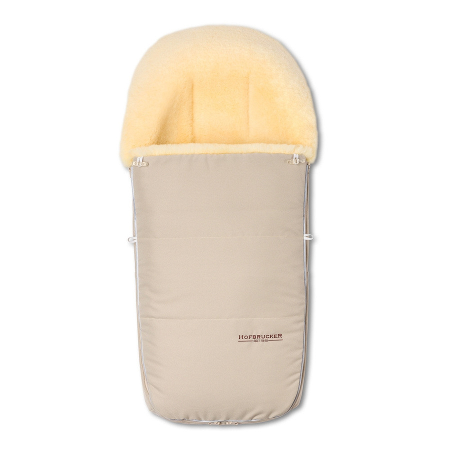 Hofbrucker Lammfellfußsack Polaris für Babys in Beige - Bild 1