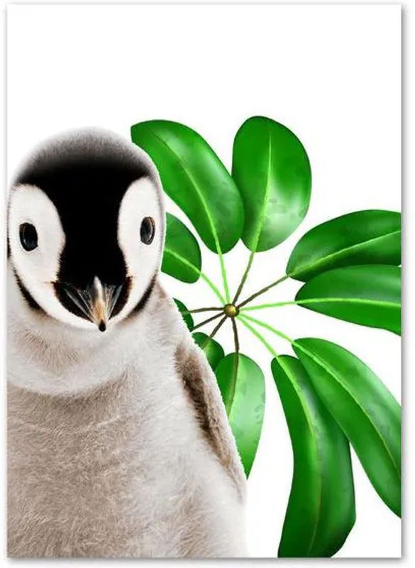 FIYO Diamond Painting Set Pinguin als 5D DIY Diamantmalerei in Mehrfarbig, B: 30 cm x H: 20 cm - Bild 1