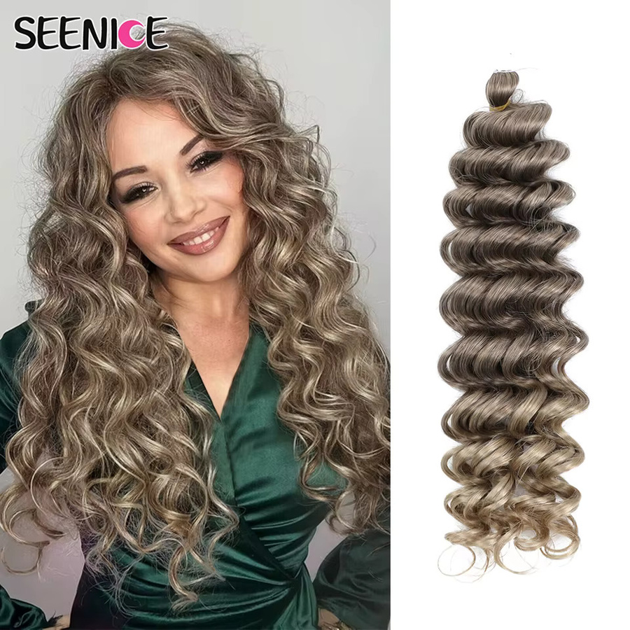 SEENICE Crochet Braids Hair Extensions, Ombre Blonde Brown, Damen - Bild 2