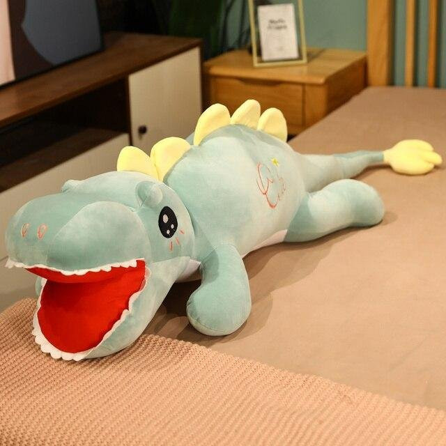 Binchi Keji Travel Kawaii Liegend Dinosaurier Plüschtier, Grün, 1-teiliges Set - Bild 1