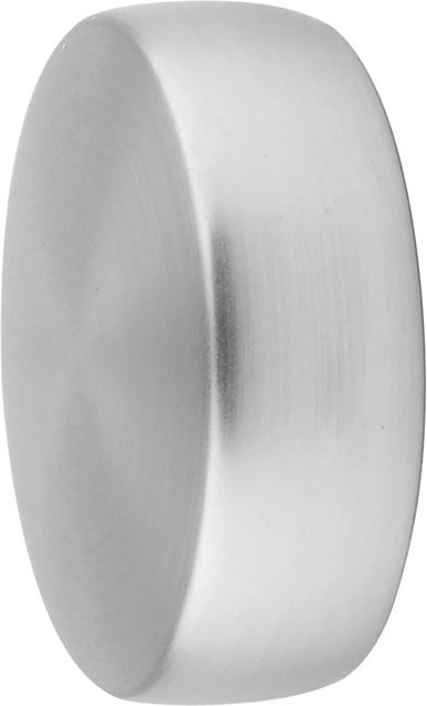 Mydeco Gardinenstangen-Endstück Cap in Edelstahl-Optik, Silber, Durchmesser: 2,5 cm - Bild 1