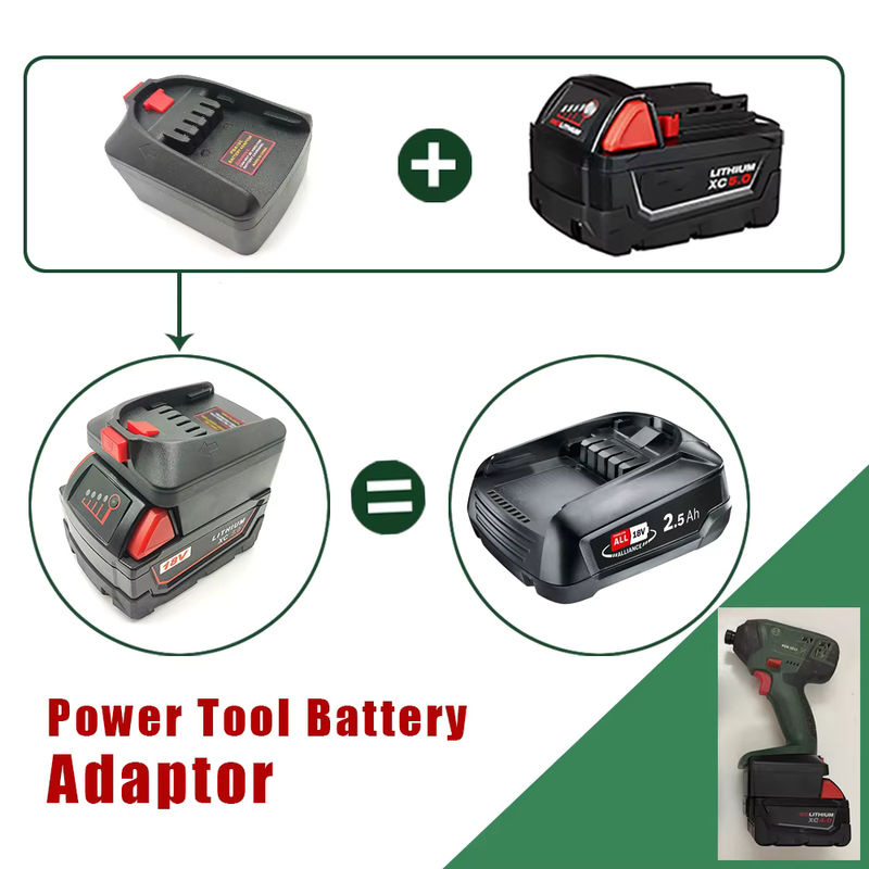 Bosch Akku-Adapter für Milwaukee 18 V Lithium-Akkus zur Nutzung mit Bosch PBA 18 V Lithium-Akkus für Elektrowerkzeuge und Bohrmaschinen - Bild 5