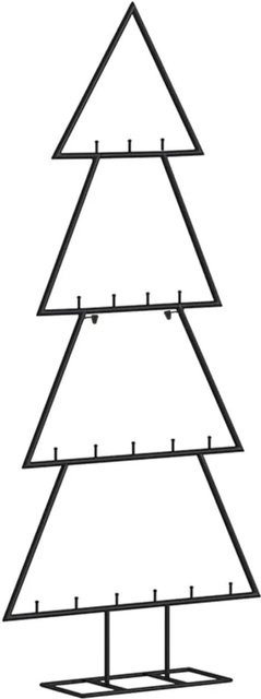 vidaXL Metall-Weihnachtsbaum für Dekorationen in Schwarz, Höhe: 90 cm - Bild 1