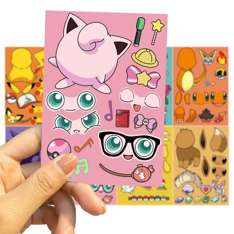 TAKARA TOMY Pokémon Pikachu Puzzle-Aufkleber, Bunt / Mehrfarbig - Bild 2