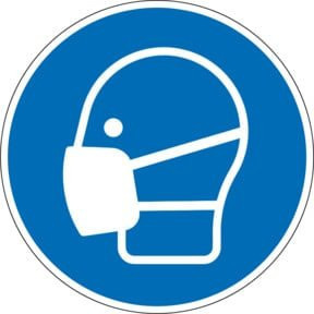 Eichner Gebotsschild Maske benutzen in Blau aus Kunststoff - Bild 1