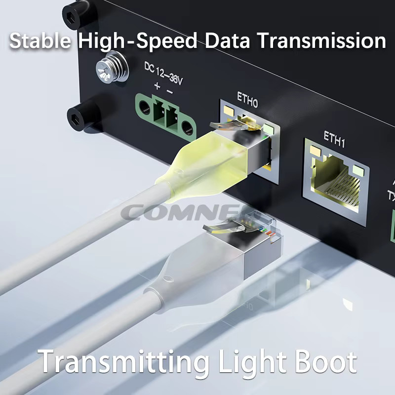 COMNEN 24er-Pack Cat6a FTP geschirmte Ethernet LAN Patchkabel in Weiß für Server und Switches - Bild 3