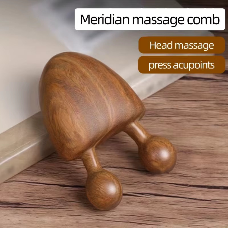 FUBEICHLY Sandelholz-Gesichtsmassagegerät für Gesicht und Augen, Unisex - Bild 3