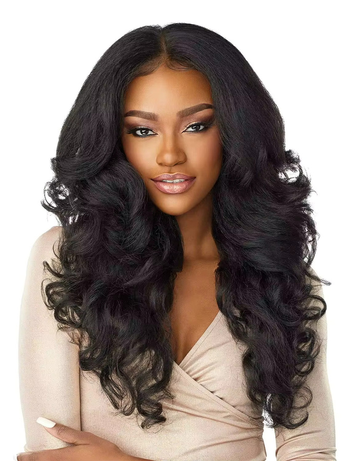 LEKSE Afro-Lockenperücke für Damen, synthetisch, hitzebeständig - Bild 4