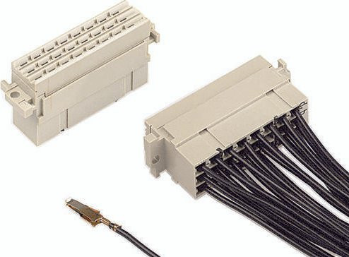 HARTING Federleiste 09260243201 in Beige mit 3 Reihen - Bild 1
