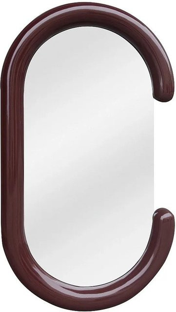 Ovaler Wandspiegel Yalma aus Paulownia-Holz in Schokobraun, Breite: 60 cm - Bild 1