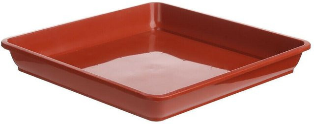 Stermin Blumentopf Untersetzer mit Tropfschale für Indoor und Outdoor, rot, B/T: 18 x 18 cm - Bild 1