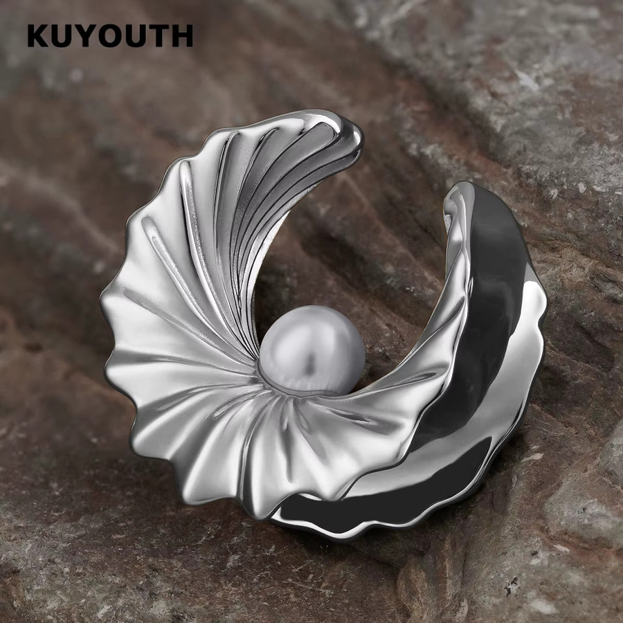 KUYOUTH Ohr Tunnel Plugs, Kupfer, Perle, Silber, Unisex - Bild 2