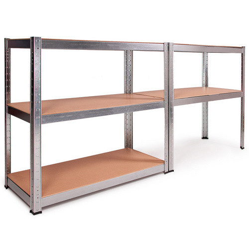 Ondis24 Schwerlast-Steckregal Basti 2er-Set aus Metall in Grau und Silber, B/H/T: 70 x 148 x 30 cm - Bild 3