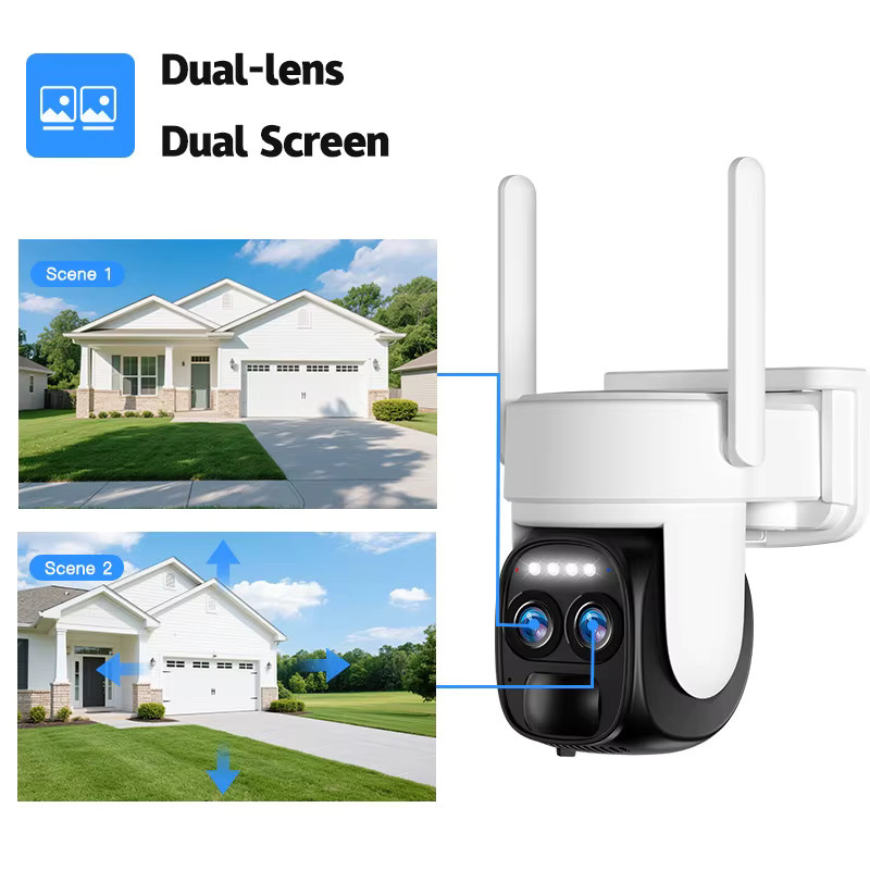 SZSINOCAM WLAN PTZ Solar-IP-Kamera für den Außenbereich in Weiß mit integriertem Akku und HD-Videoüberwachung - Bild 6