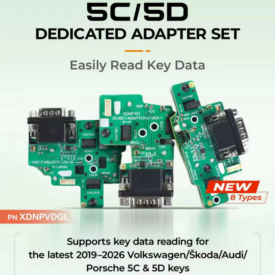 Xhorse MQB 5C 5D Spezial-Adapter-Set kompatibel mit Key Tool Plus Multi Prog für VW, Skoda, Audi und Porsche - Bild 3