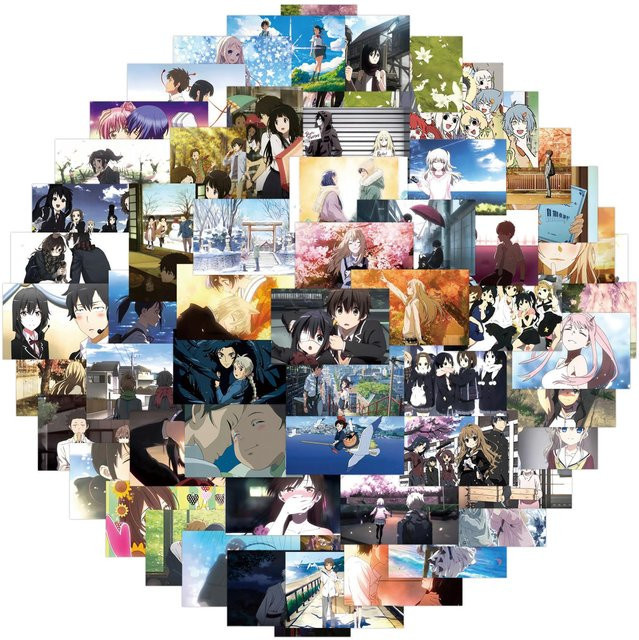 80 wasserfeste Anime Graffiti Aufkleber Set in Multicolour für DIY Dekoration - Bild 1