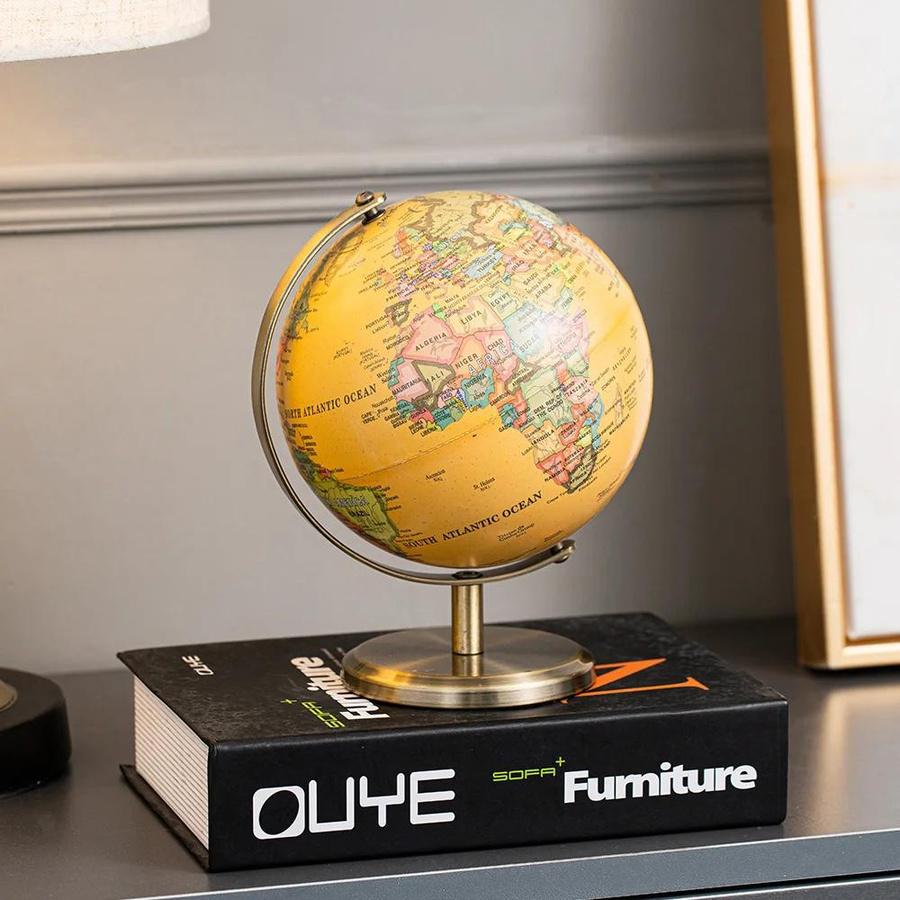 Yiran Furniture Retro Globus Deko-Ornament in Multicolour für Home Office und Bücherregal - Bild 1