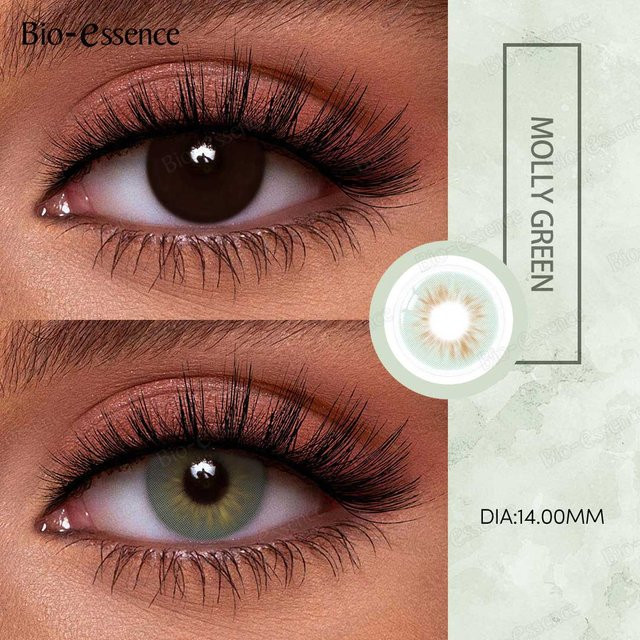 Bio-essence Farbige Kontaktlinsen, Grün, Unisex, 1 Paar - Bild 1